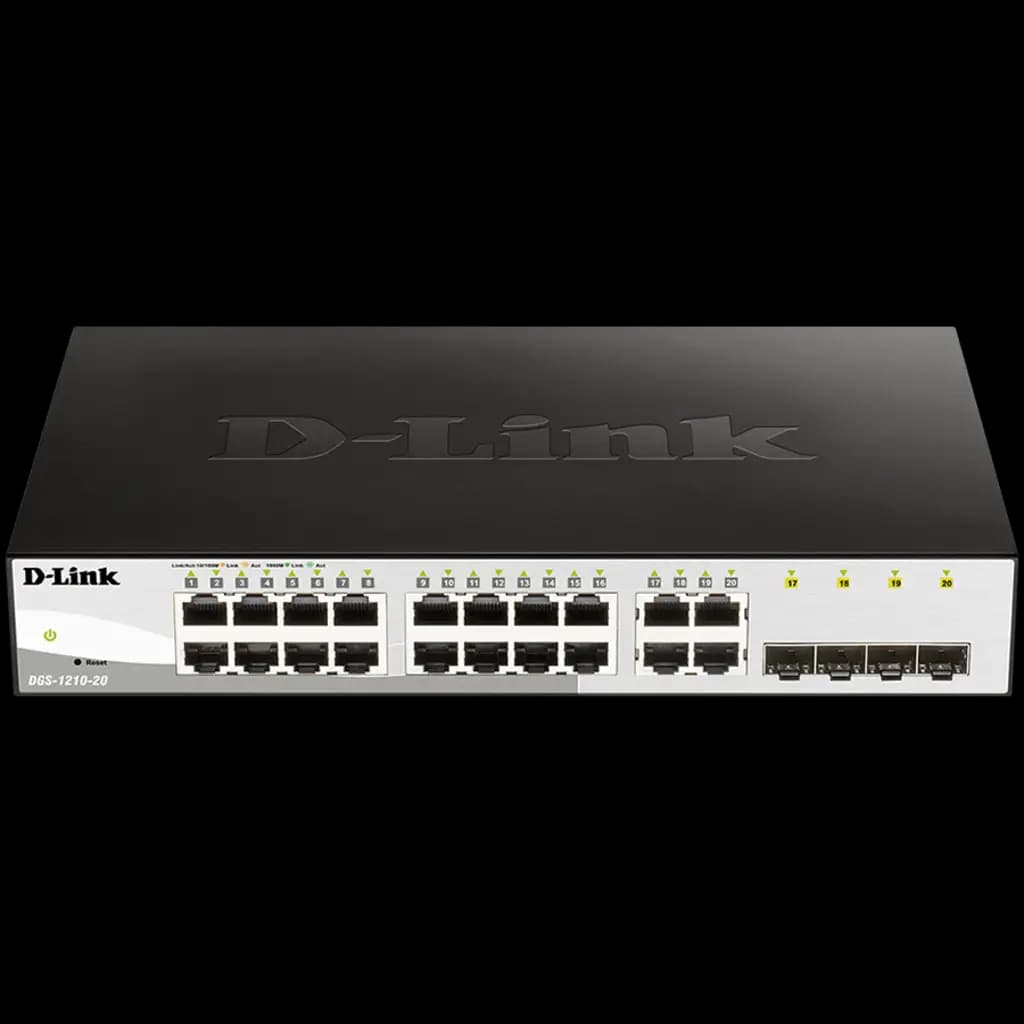 D-LINK 16 10/100/1000 Base-T port with 4 x 1000Base-T /SFP ports