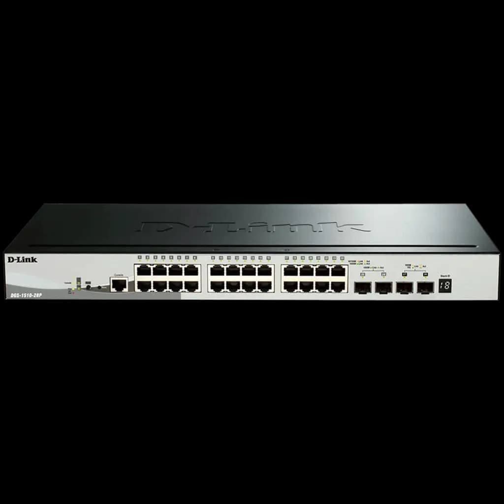 D-LINK 28-Port Gigabit Stackable POE Smart Managed Switch including 4 10G SFP+