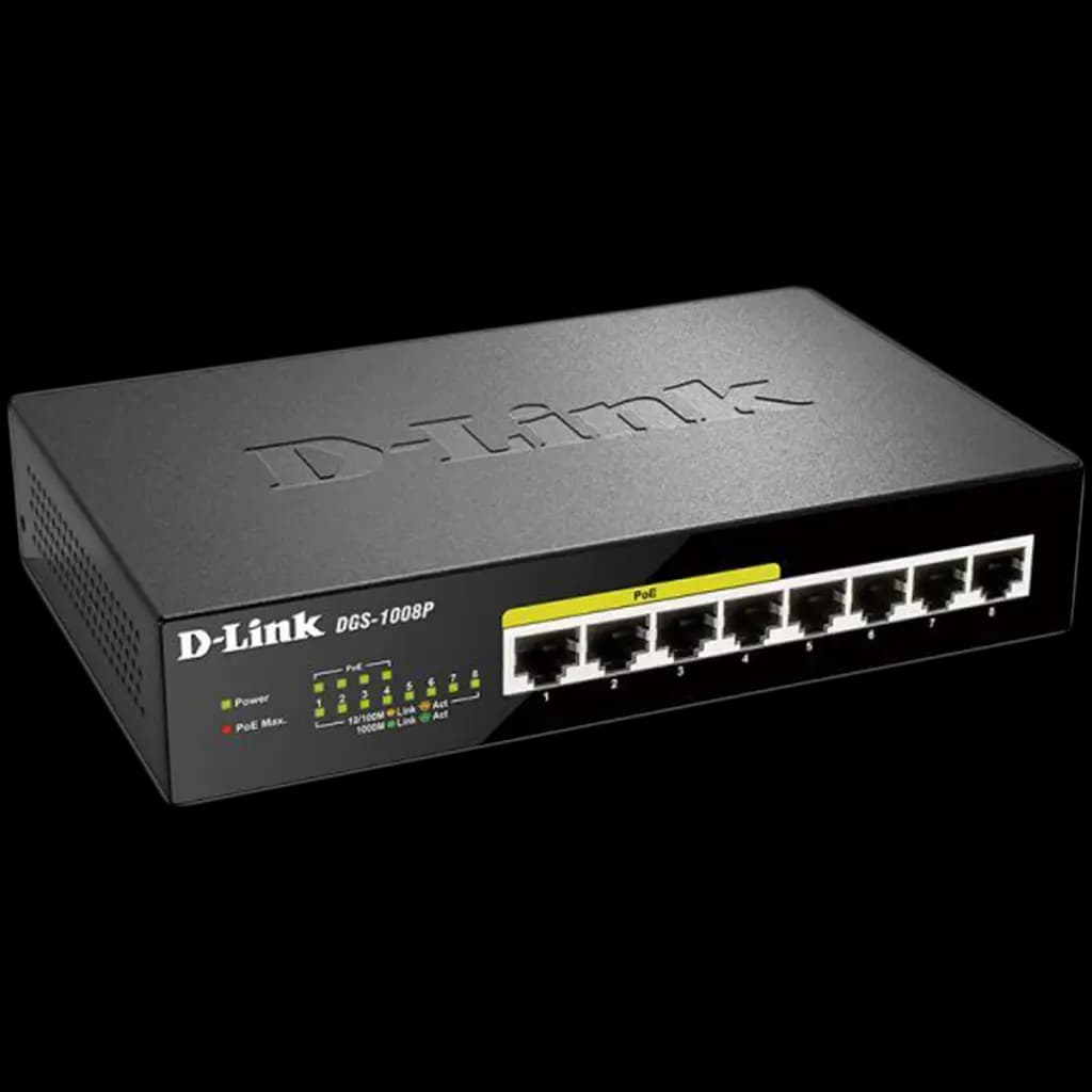 D-LINK 8-port 10/100/1000 Desktop Switch w/ 4 PoE Ports