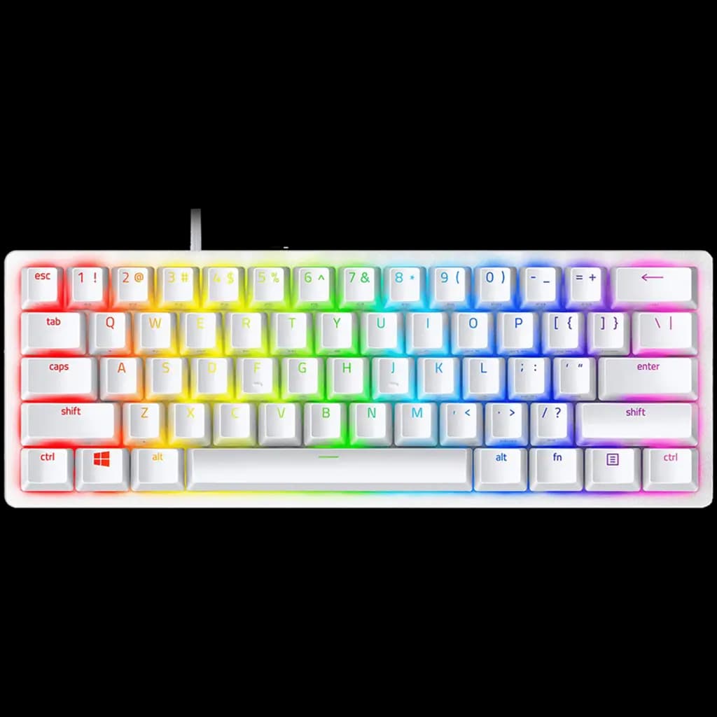 RAZER Klawiatura Gamingowa Przewodowa Huntsman Min Linear Optical Switch Mercury, Biała