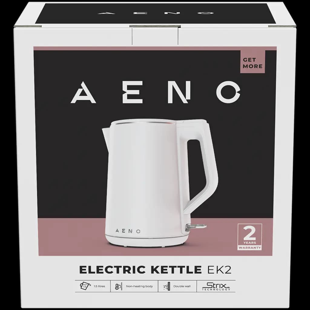 AENO EK2 Czajnik 1,5L podwójne ścianki, Strix biały