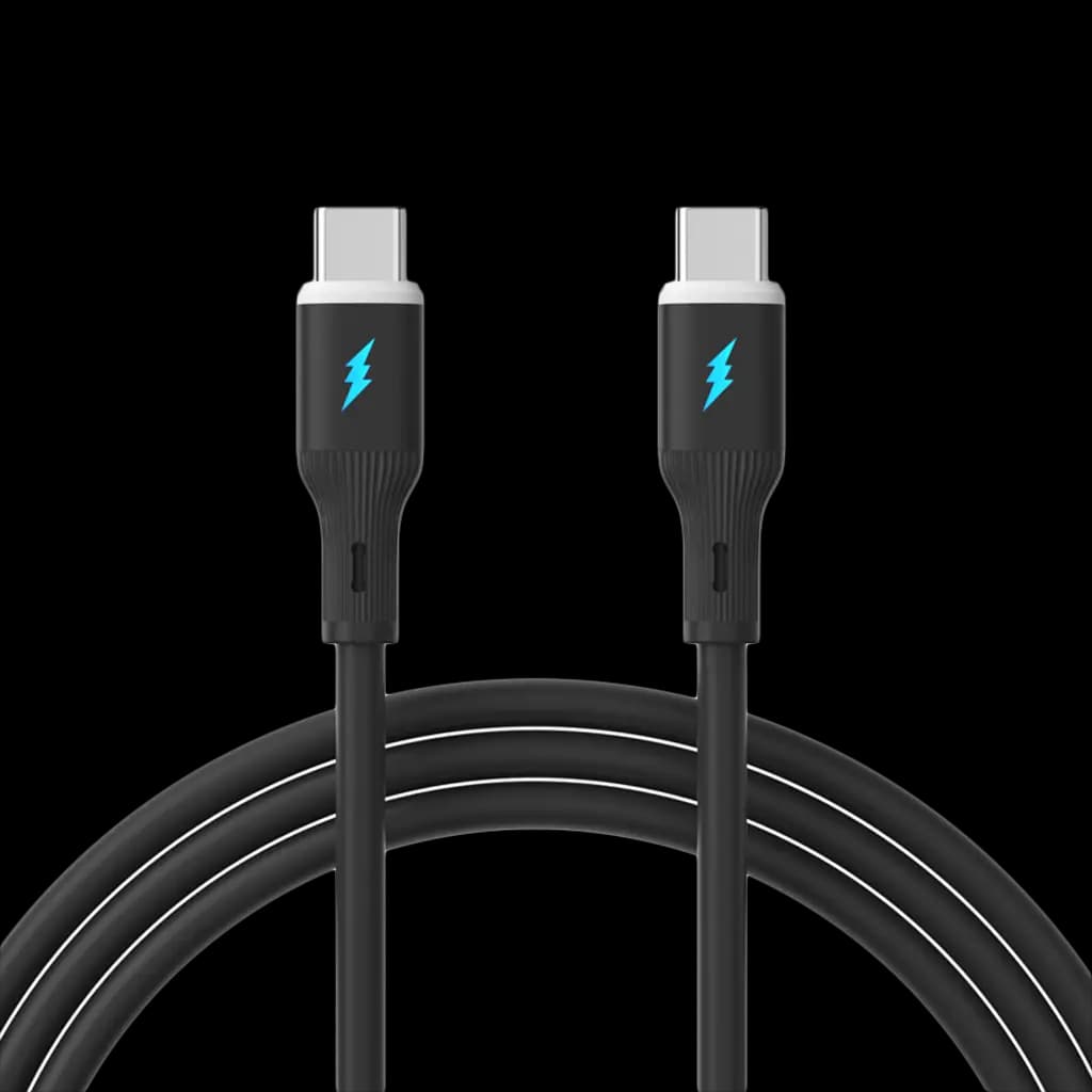 AKYGA Kabel USB Akyga AK-USB-67 USB type C (m) / USB type C (m) ver. 2.0 60W 1m czarny silikonowy