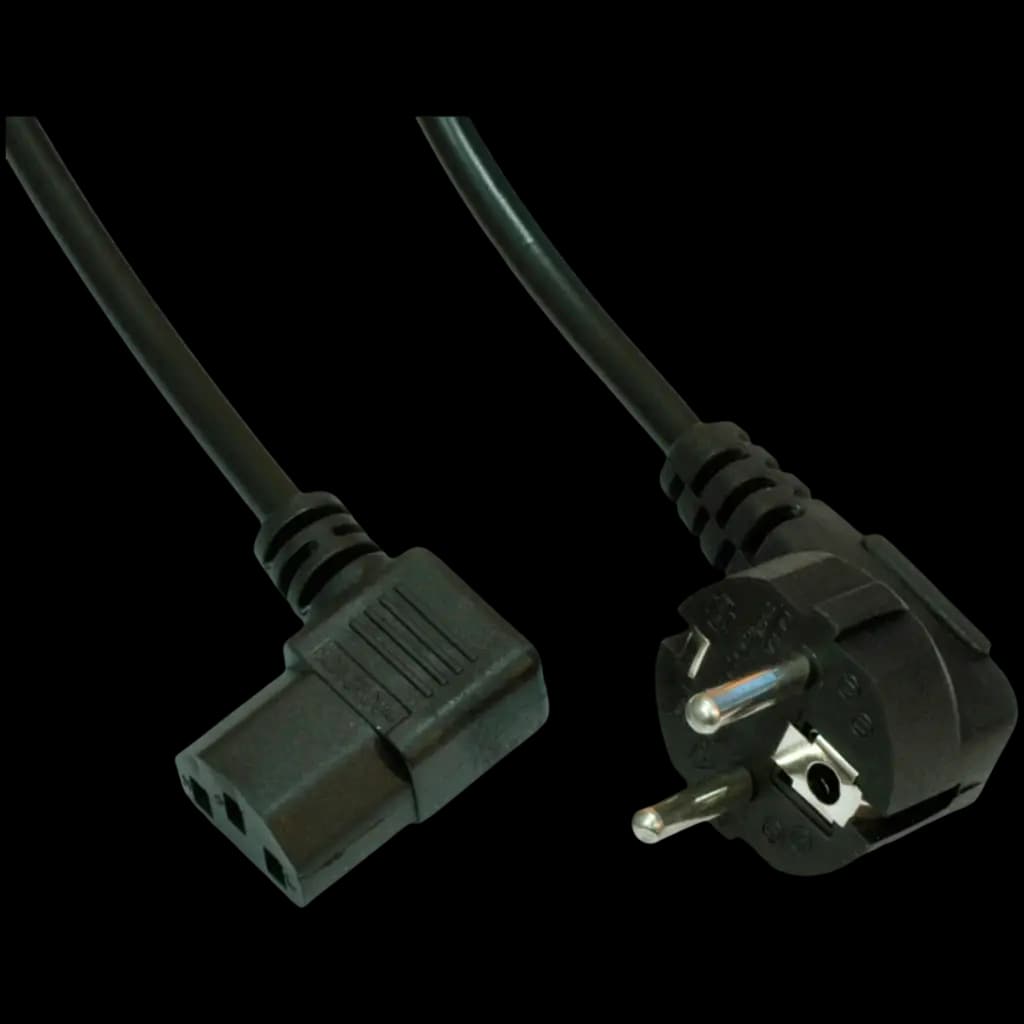 AKYGA Kabel zasilający kątowy Akyga AK-PC-02A CCA 3x0.5mm² CEE 7/7 / IEC C13 1.5 m