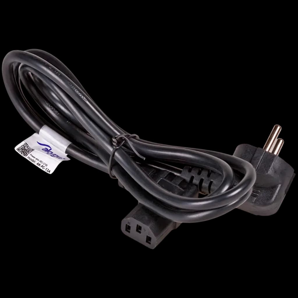 AKYGA Kabel zasilający kątowy Akyga AK-PC-12A CCA 3x0.75mm² CEE 7/7 / IEC C13 3 m