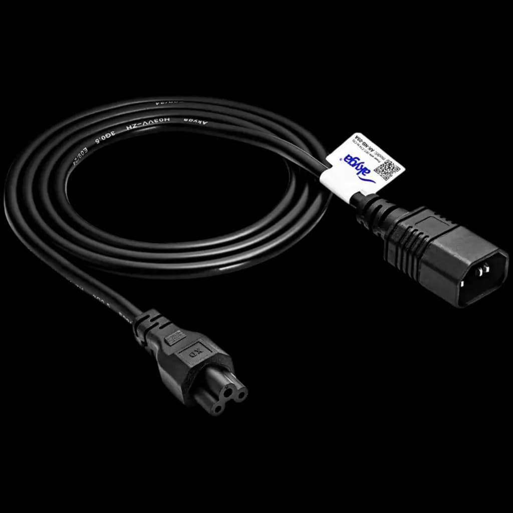 AKYGA Kabel zasilający koniczynka Akyga AK-NB-09A CCA 3x0.5mm² IEC C5 / IEC C14 1.5 m