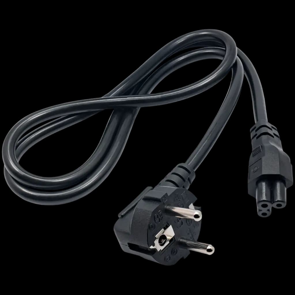 AKYGA Kabel zasilający do notebooka Akyga AK-NB-08A CCA 3x0.5mm2 koniczynka IEC C5  CEE 7/7 1m