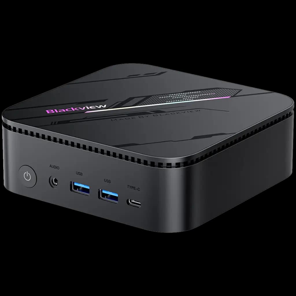 Blackview miniPC MP100 Pro i3-1215U up to 4,4HGz 16/512 WiFi 6 BT 5.2 LAN RJ45 USB 3.1Gen1x4 USB 3.1Gen2x2 TypeC PDx1 HDMI DP Windows 11Pro Grey