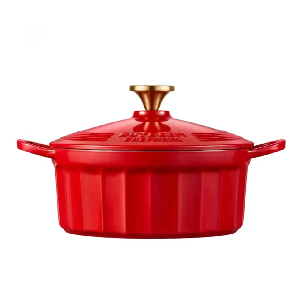 BUYDEEM Emaliowane naczynie żeliwne 2,9L, CP521, Koi Red
