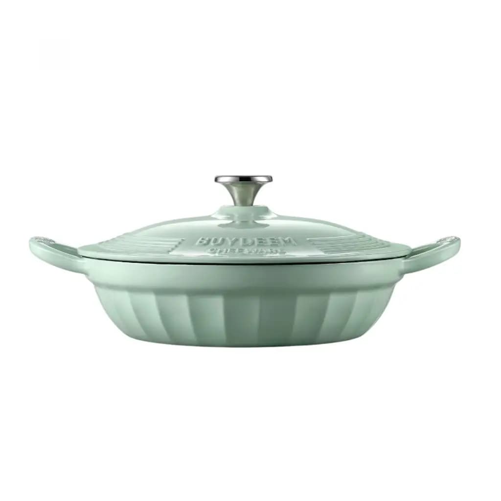 BUYDEEM Emaliowane naczynie żeliwne 3,3L, CP581, Cozy Greenish