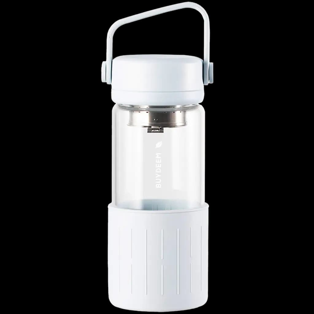 BUYDEEM Szklana butelka z zaparzaczem 300ml, DG42, Oat White