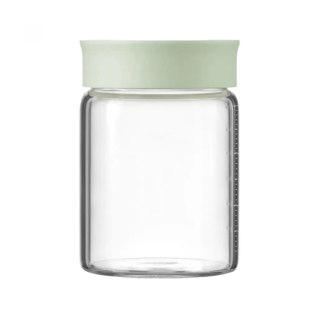 BUYDEEM Szklane słoiczki 500ml z nakrętką wze Cozy Greenish, CS1013