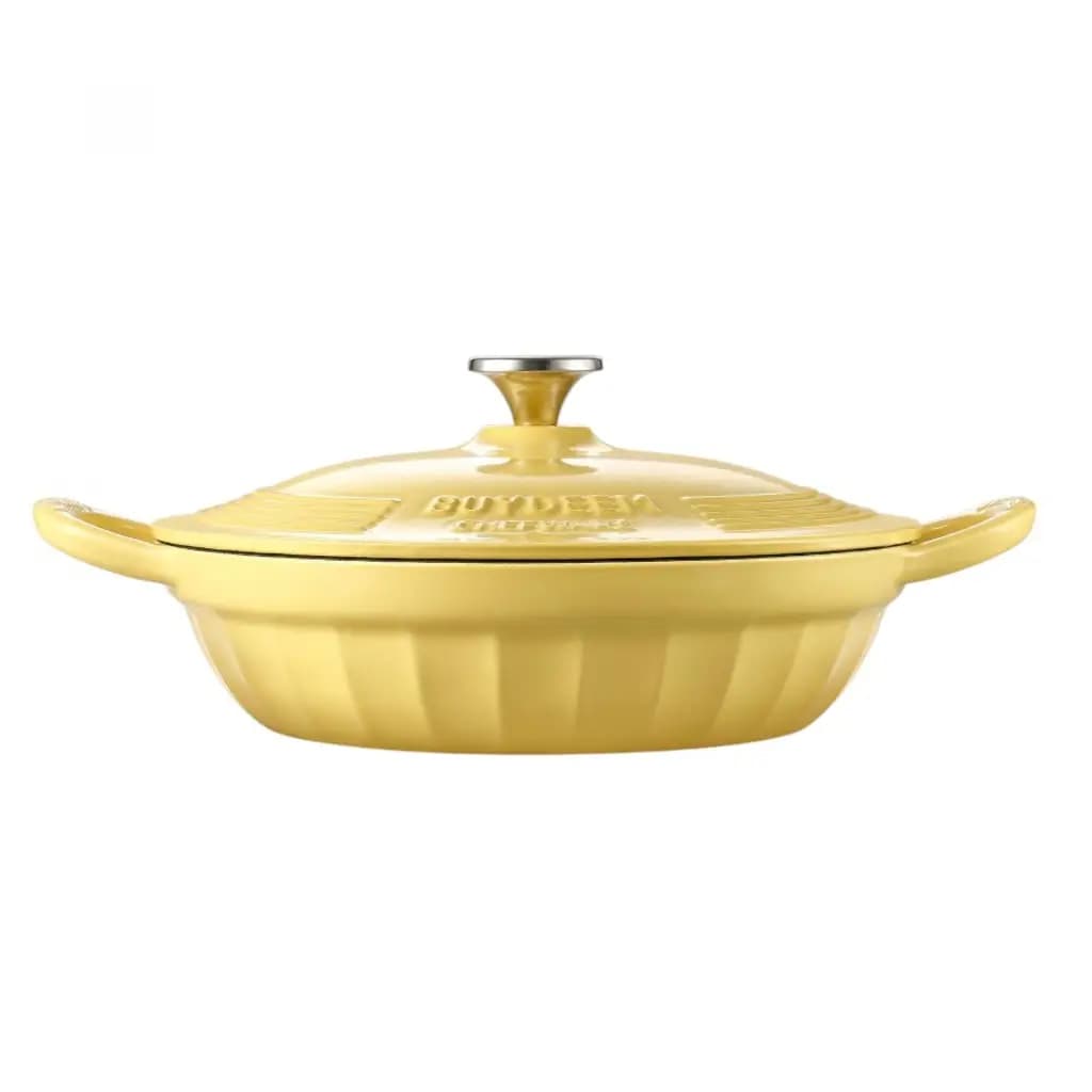BUYDEEM Emaliowane naczynie żeliwne 3,3L, CP581, Mellow Yellow