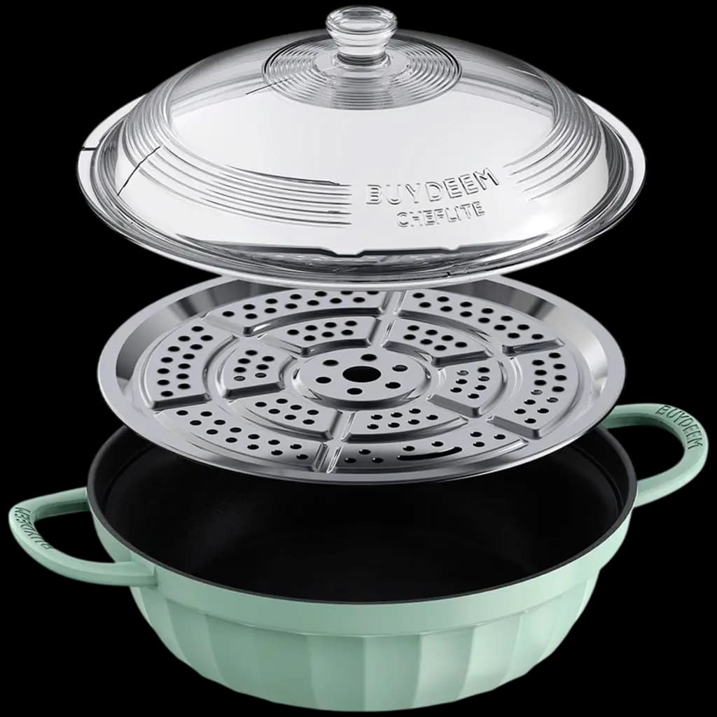 BUYDEEM Naczynie z pokrywą 3,8L CP181 Cozy Greenish