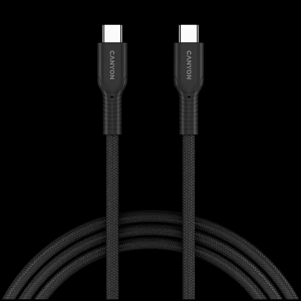 CANYON Kabel OnWire 60CL C-C 60W  w oplocie 1m Czarny