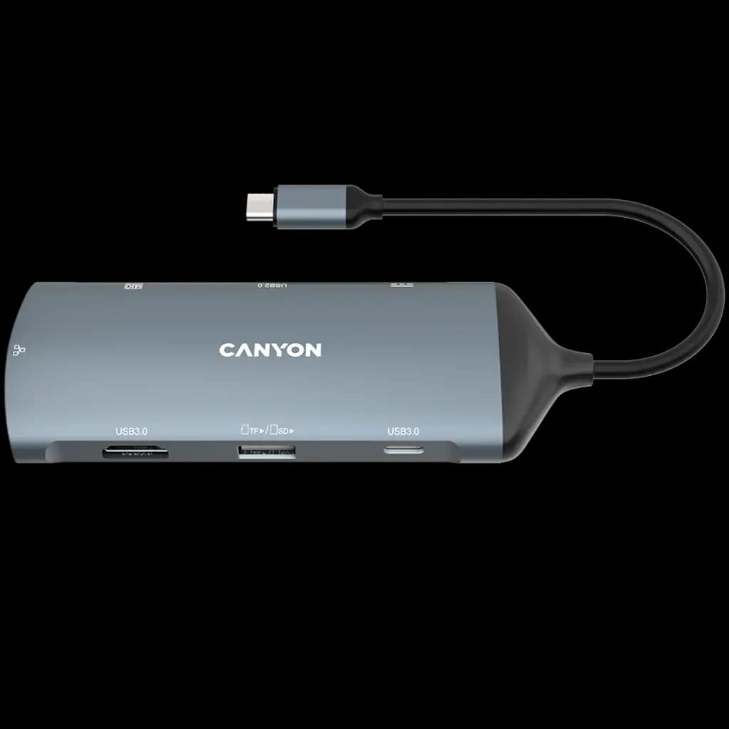 CANYON HUB DS-15 8 w 1  4k USB-C Szary