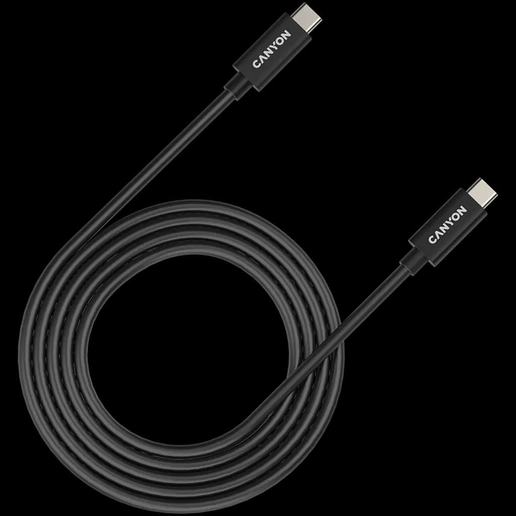 CANYON Kabel UC-42 USB-C to USB-C 240W 20Gbps 4k 2m Czarny