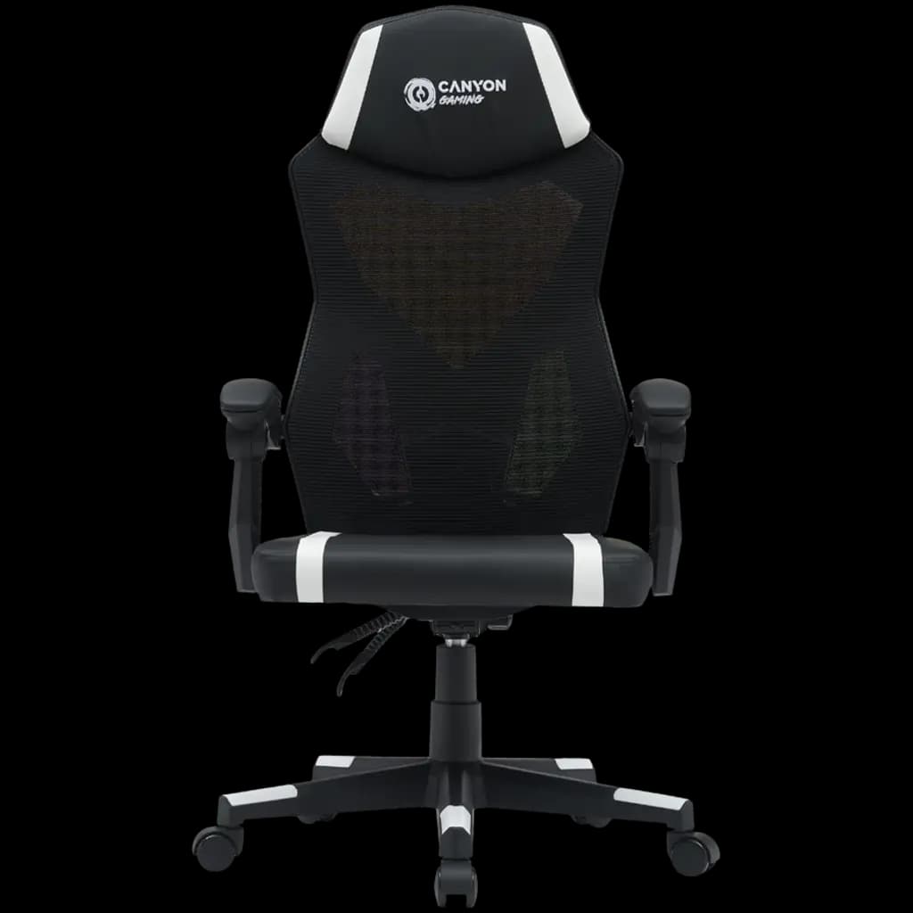 CANYON Fotel Gamingowy Flow MCH01 Mesh Czarno - Biały