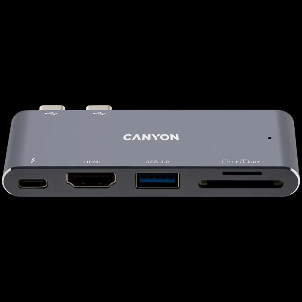 CANYON HUB DS-5 5 w 1 Thunderbolt 3 4k Szary