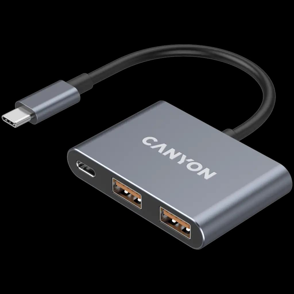 CANYON HUB DS-3 3 w 1 USB-C Ciemnoszary