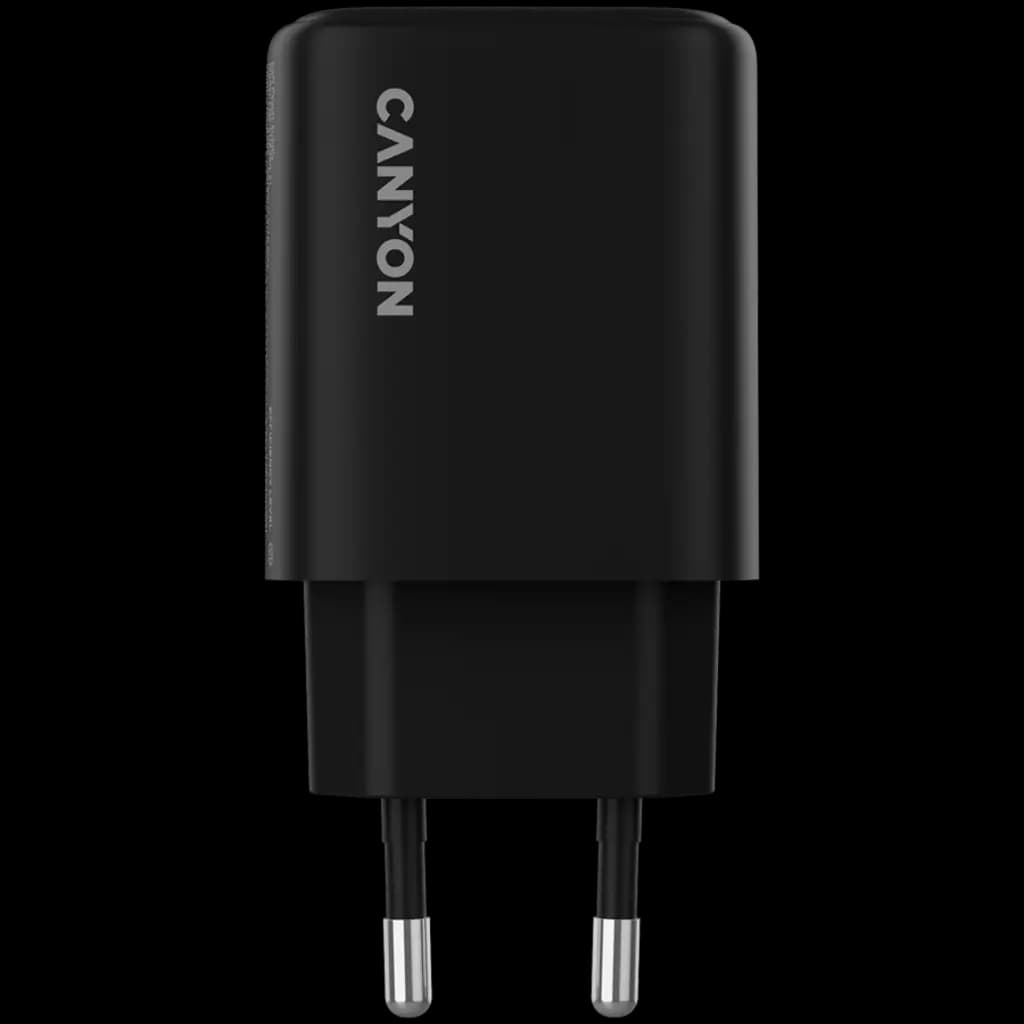 CANYON Ładowarka sieciowa OnCharge 250 25W 1xPD 1xQC EU Czarna