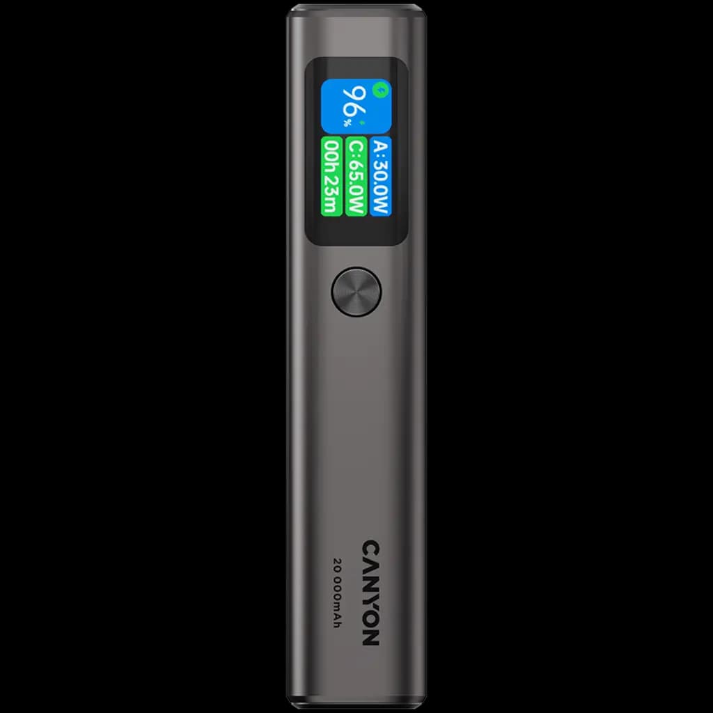 CANYON Powerbank OnPower 230 TFT 20000 mAh PD130W Grafitowy
