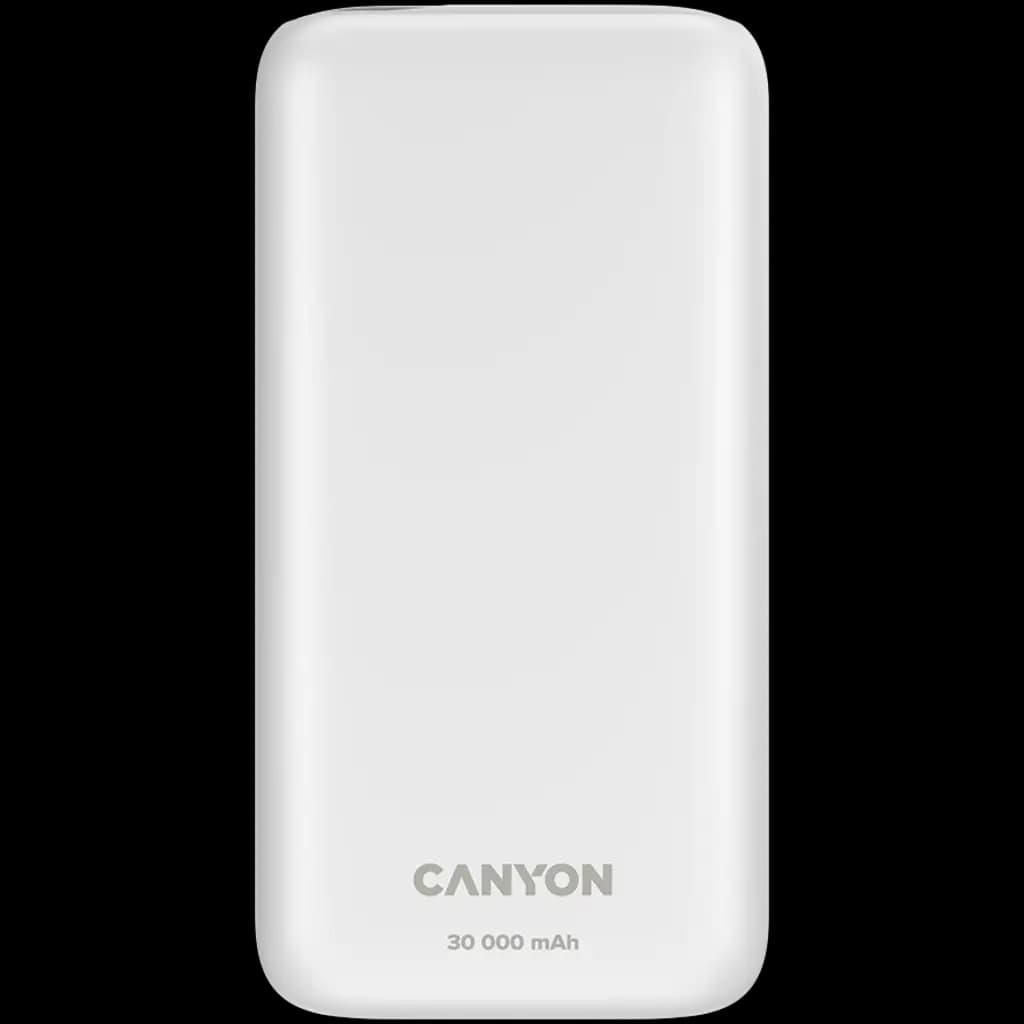 CANYON Powerbank PB-301 LED 30000 mAh PD 20W QC 3.0 Biały
