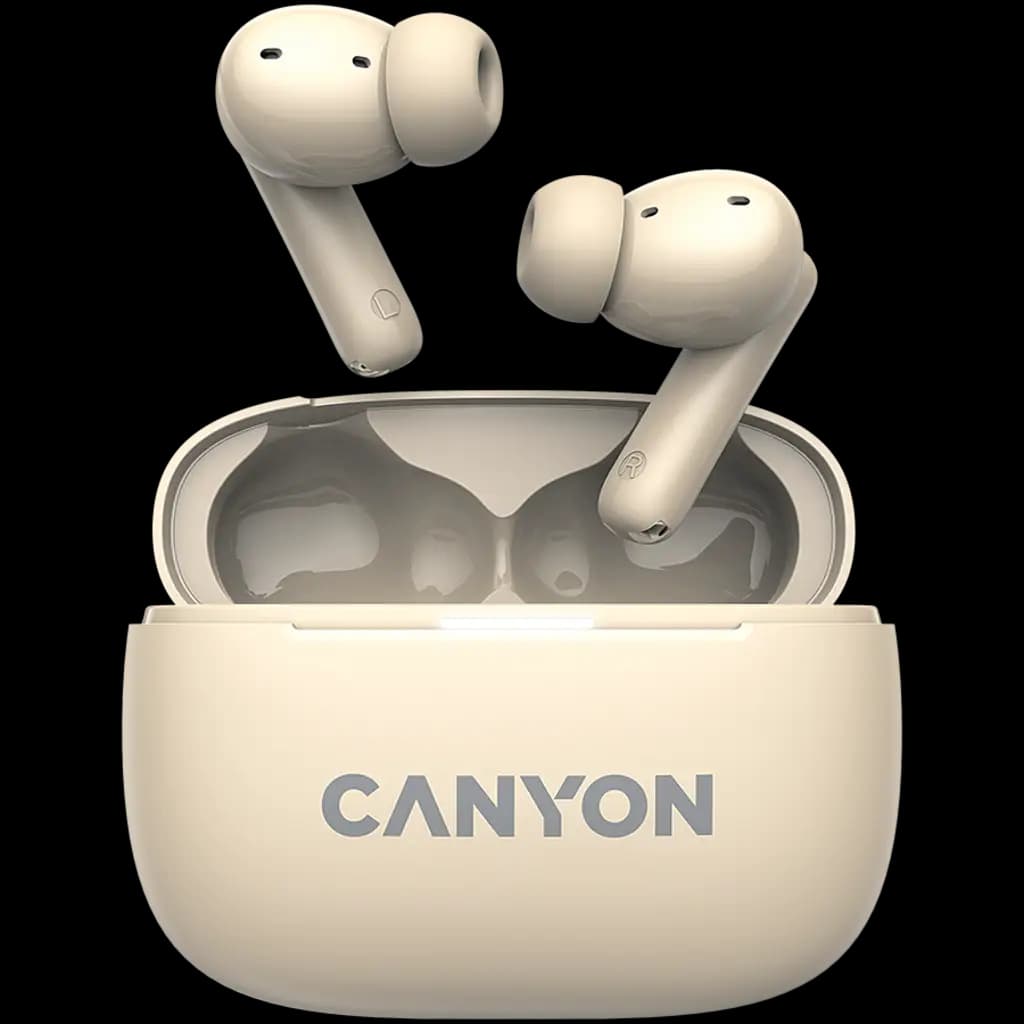 CANYON Słuchawki dokanałowe OnGo 10 ANC i ENC Beżowe