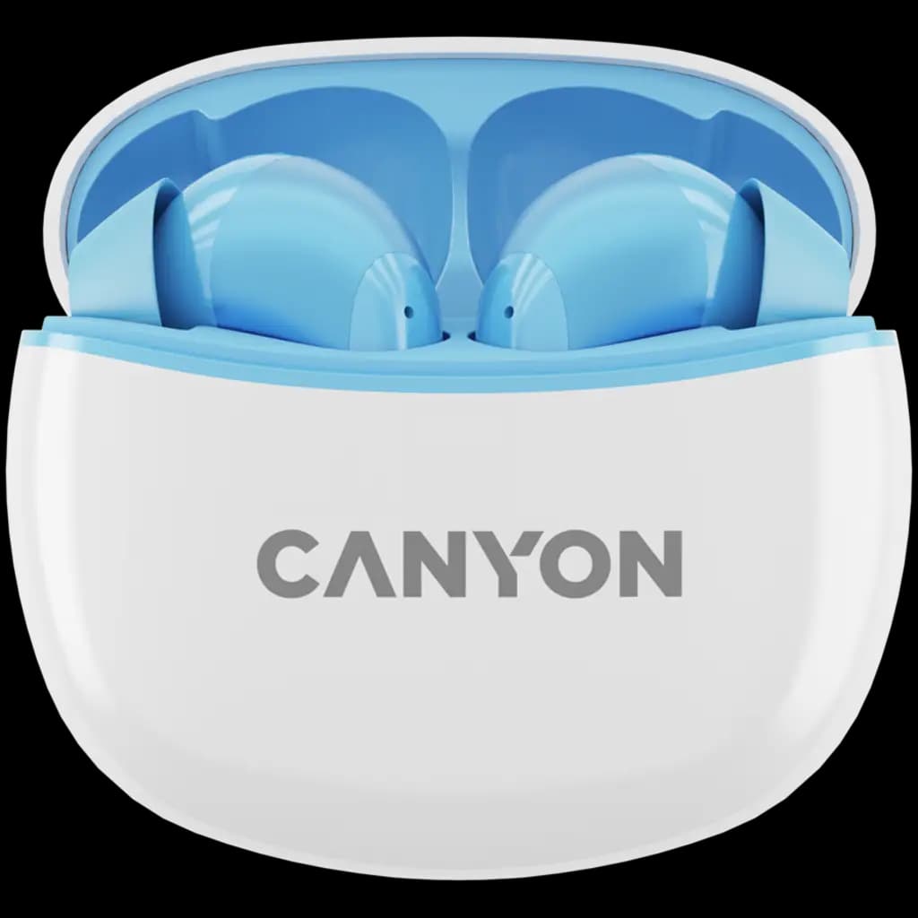 CANYON Słuchawki dokanałowe TWS-5 Etui Niebieskie