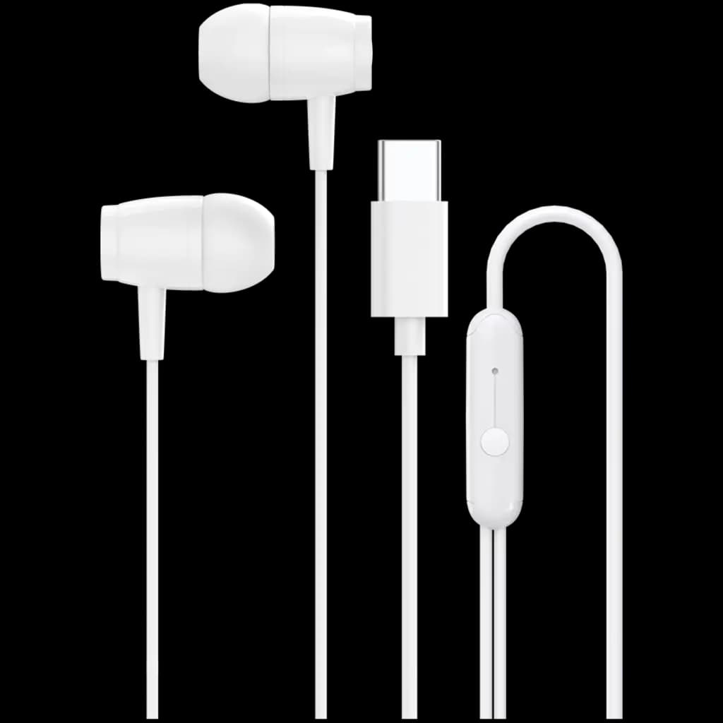 CANYON Słuchawki dokanałowe SEP-5 Przewód USB-C Białe