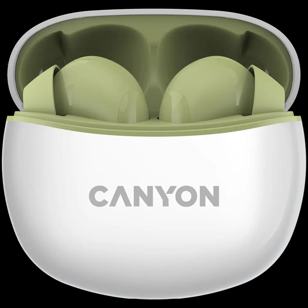 CANYON Słuchawki dokanałowe TWS-5 Etui Zielone
