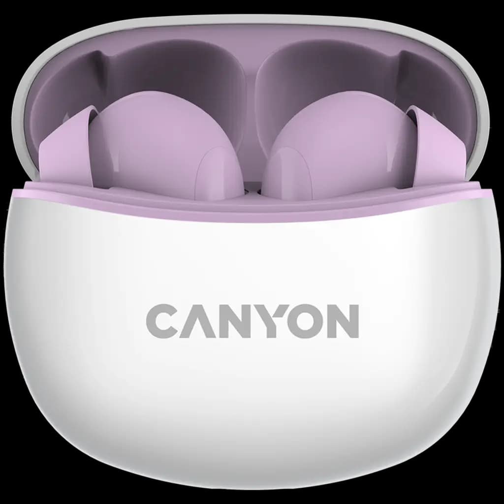 CANYON Słuchawki dokanałowe TWS-5 Etui Fioletowe