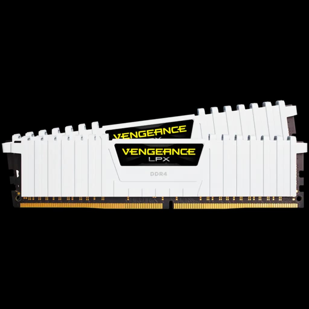 CORSAIR DDR4, 3000MHz 16GB 2x8GB Dimm, 16-20-20-38, XMP 2.0, Vengeance LPX White Heatspreader, Black PCB, 1.35V