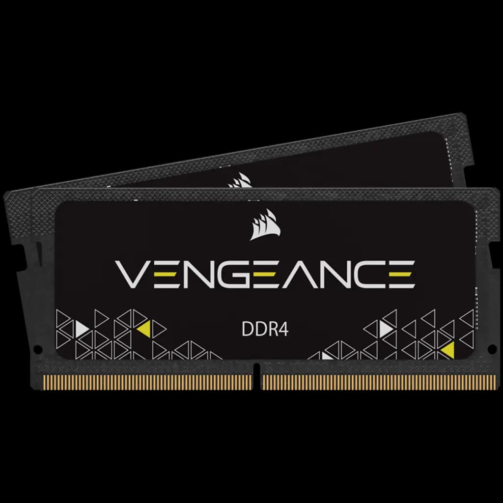 CORSAIR DDR4, 3200MHz 32GB 2x16GB SODIMM, 22-22-22-53, VENGEANCE SODIMM,  Black PCB, 1.2V
