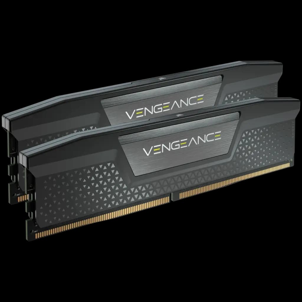 CORSAIR DDR5, 6400MT/s 32GB 2x16GB DIMM, 36-48-48-104, Std PMIC, XMP 3.0, VENGEANCE DDR5 Black Heatspreader, Black PCB, 1.4V