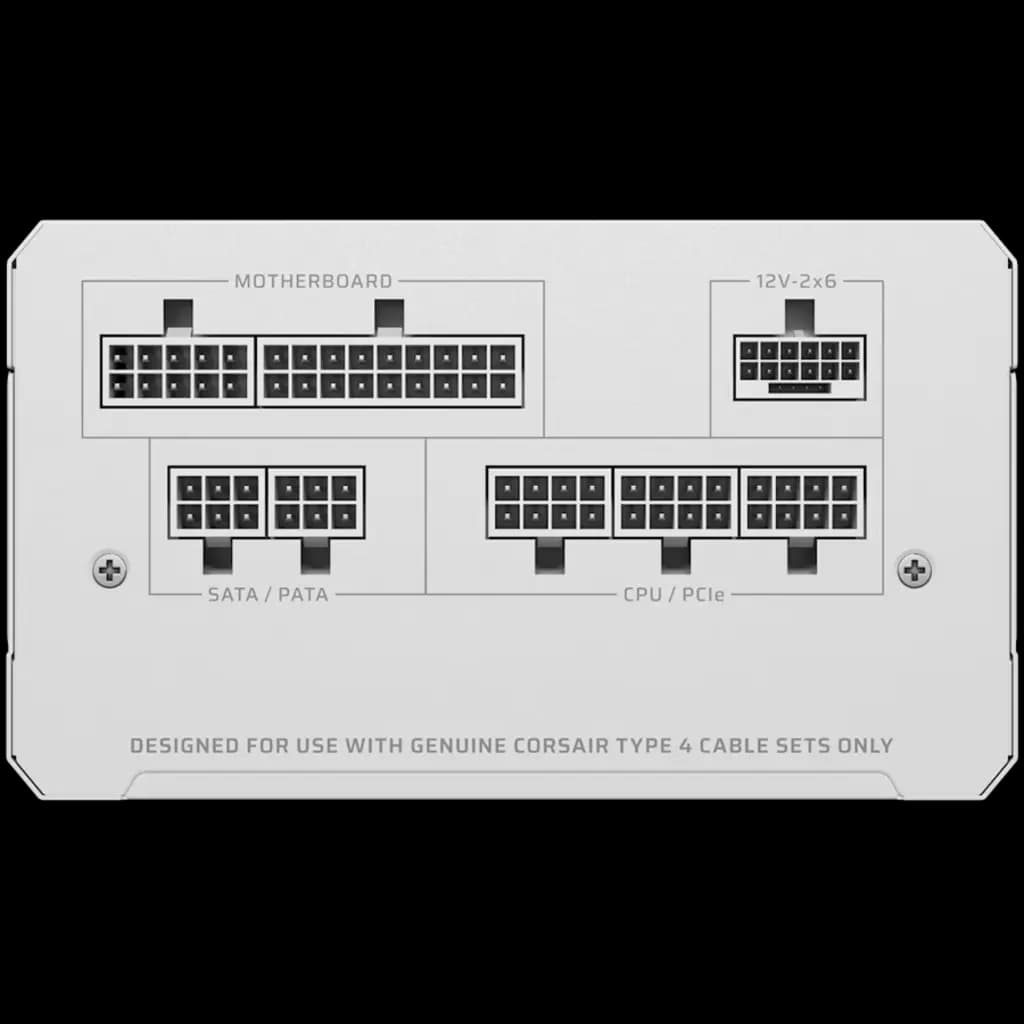 CORSAIR RM750e White, 750 Watt, Cybenetics Gold Certified, Fully Modular