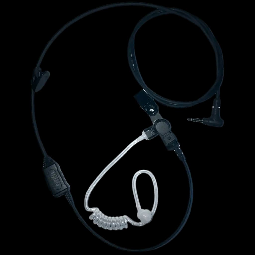 HYTERA EAS07 Earpiece with in-line PTT & Transparent Acoustic Tube (3.5mm Audio Plug)