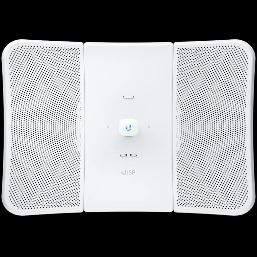 Ubiquiti LTU-XR 5 GHz LTU client that establishes extremely long-distance wireless links with an LTU Rocket serving as its base station.