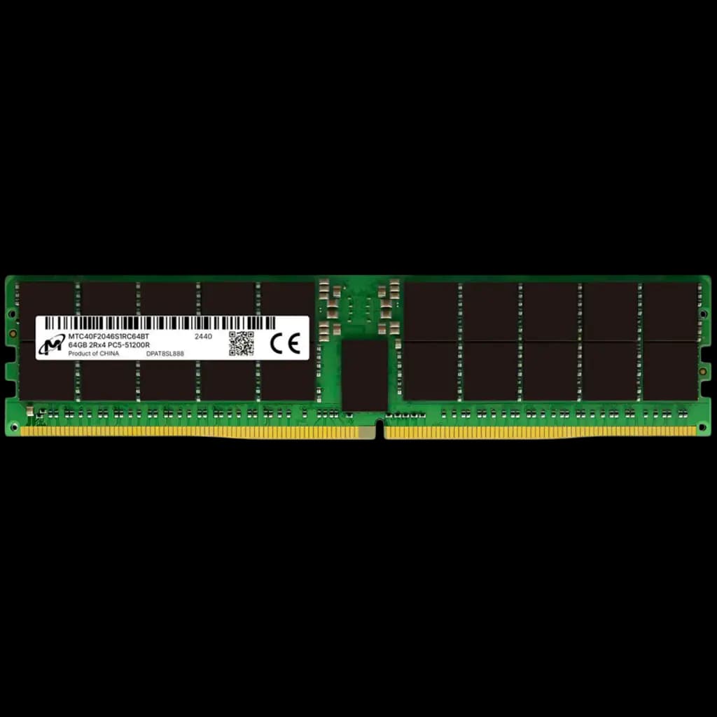 MICRON DDR5 RDIMM 64GB 2Rx4 6400 CL52 (16Gbit) (Tray)