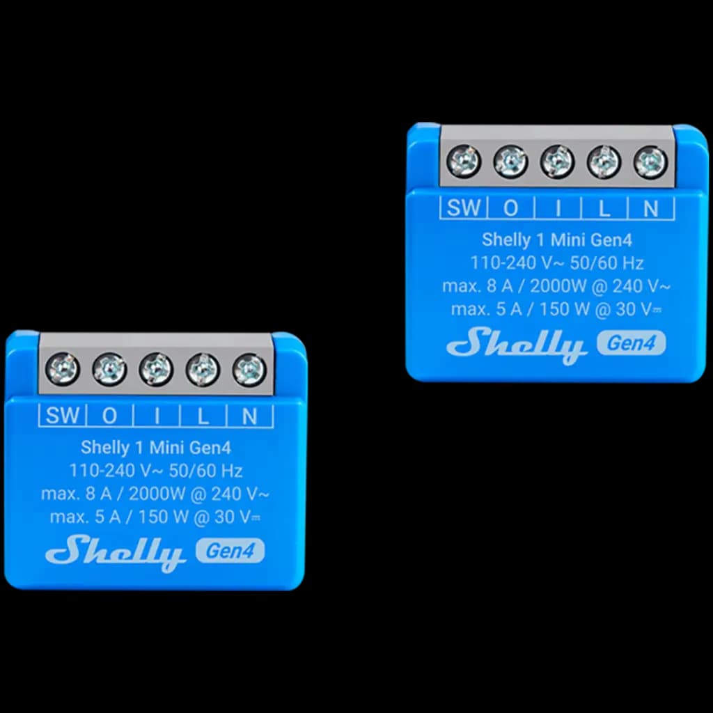 SHELLY 1 Mini Gen4 2-pack 1-kanałowy mini moduł ze stykiem bezpotencjałowym dwupak