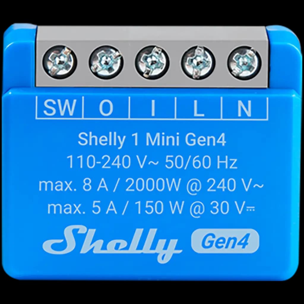 SHELLY 1 Mini Gen4 1-kanałowy mini moduł ze stykiem bezpotencjałowym