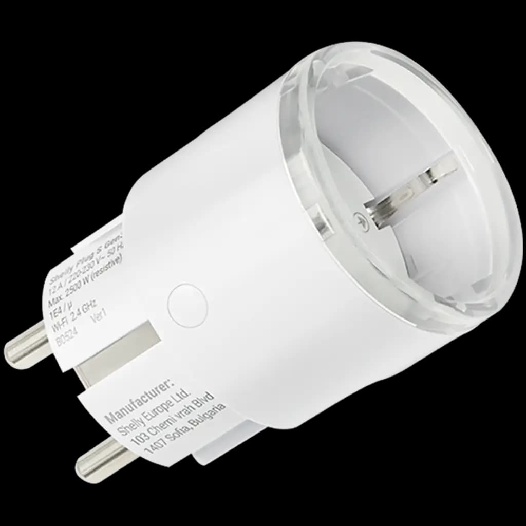 SHELLY Plug S Gen3 White Inteligentne gniazdko wewnętrzne białe