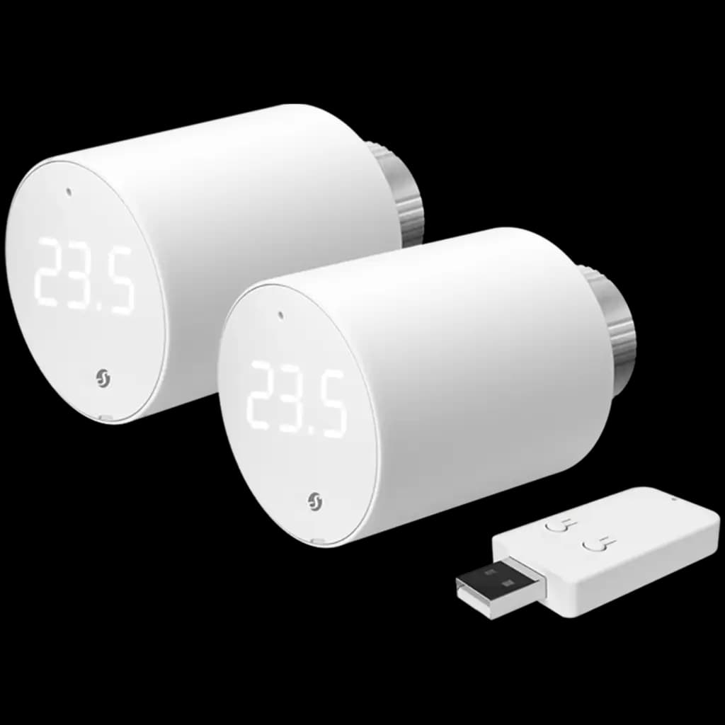 SHELLY BLU TRV Inteligentna Głowica grzejnika 2x opakowanie 2x BLU TRV + 1x BLU Hub do urządzeń BLU