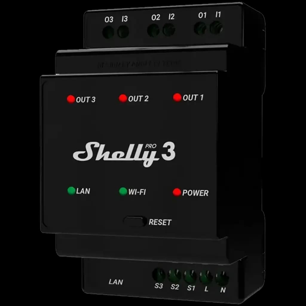 SHELLY Pro 3 3-kanałowy sterownik