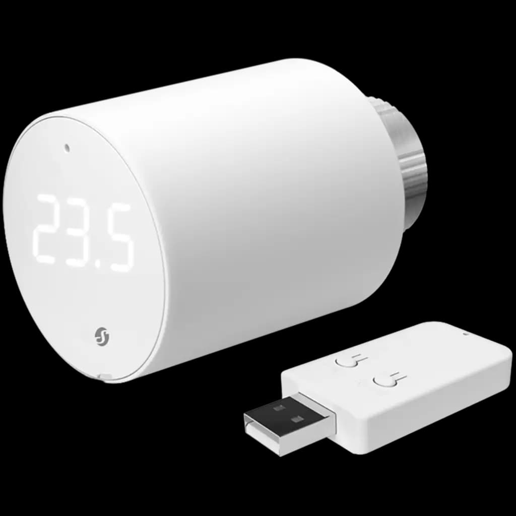 SHELLY BLU TRV Inteligentna Głowica grzejnika 1x opakowanie 1x BLU TRV + 1x BLU Hub do urządzeń BLU