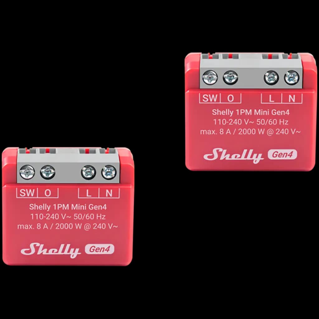 SHELLY 1PM Mini Gen4 2-pack 1-kanałowy mini moduł z pomiarem mocy dwupak