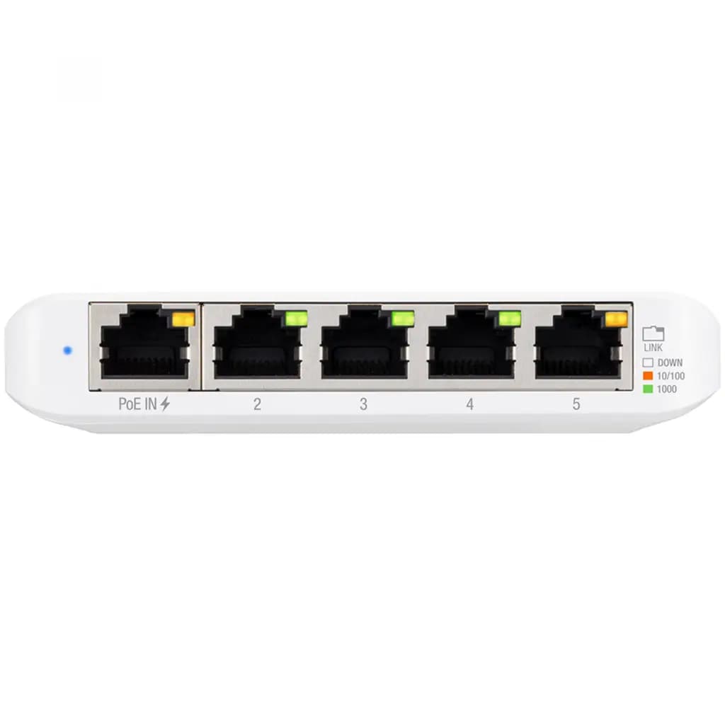 UBIQUITI USW-Flex-Mini-5 5-Port managed Gigabit Ethernet switch powered by 802.3af/at PoE