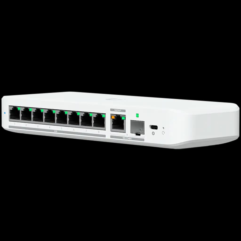 UBIQUITI UniFi Switch Flex, 8 port, (8) 2.5 GbE, (1) 10 GbE PoE+ SFP+ port combo