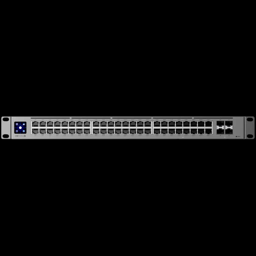 UBIQUITI UniFi Switch Pro Max, 48 port, Layer 3, (32) GbE PoE+, (16) 2.5 GbE PoE++, (4) 10G SFP+, 700W