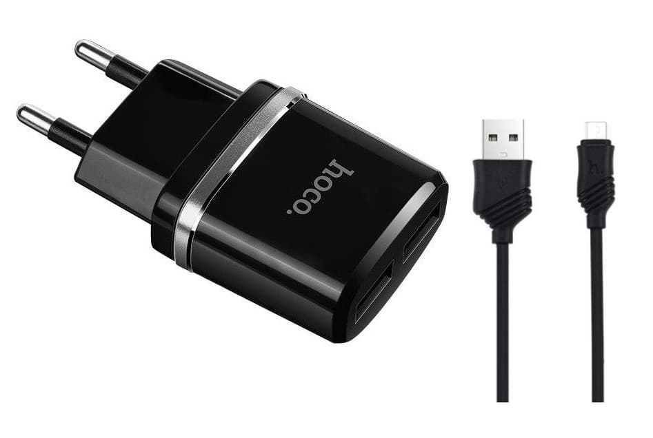 ładowarka sieciowa do telefonu + kabel micro USB hoco