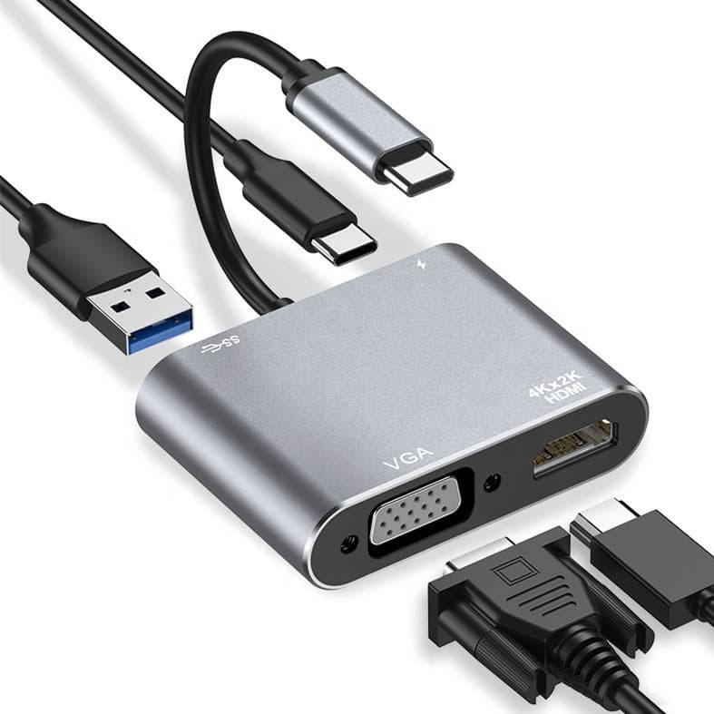 Adapter HUB rozdzielacz Agog AD1 4w1 HUB USB-C